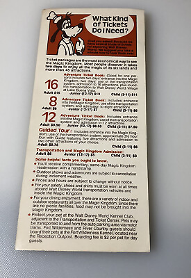 #ad 1977 Walt Disney World Goofy Ticket Price Flyer Magic Kingdom Lake Buena Vista $29.99