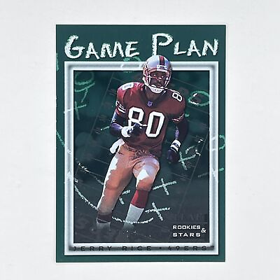 #ad 1998 Leaf Rookies amp; Stars Game Plan Jerry Rice 5000#7 San 49ers $4.97