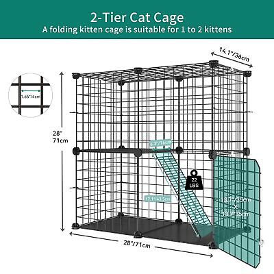 #ad 2 Tier Large Cat CageIndoor and Outdoor Pet CageVersatile DIY Pet Playpen $35.99