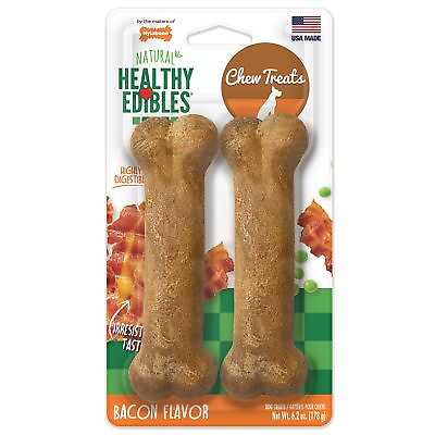 #ad Healthy Edibles Natural Dog Chews Long Lasting Bacon Flavor Treats for Dogs ... $10.04