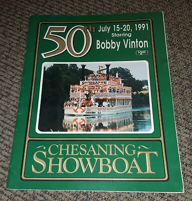 #ad CHESANING QUEEN SHOWBOAT 1991 program book BOBBY VINTON vtg ORIGINAL PRINTING $29.99