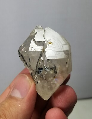 #ad Natural Double Terminated Hematite included Quartz Crystal 41 Grams $20.00