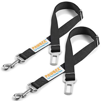#ad 2 Pack Dog Seat Belts for Cars Adjustable Nylon Car Harness with Stainless ... $13.86