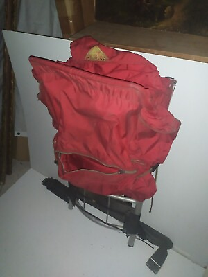 #ad Vintage 1960s Red Boy Scouts USA Backpack metal Frame. Durable. Made to last $27.64
