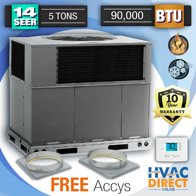 #ad 5 Ton 14 SEER Central Air Conditioner amp; 90K BTU AC Gas Pack Package Unit System $3780.00