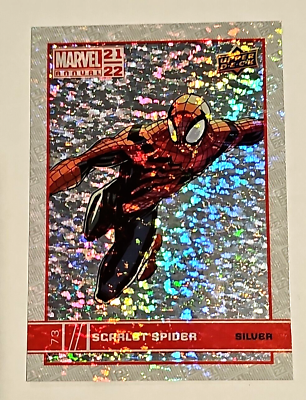 #ad 2021 2022 Upper Deck Marvel Annual Scarlet Spider Silver Sparkle Parallel #73 $5.95