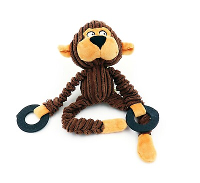 Durable Squeaky Dog Toys Indestructible Plush Dog Squeaky Toys Monkey 10 in $13.95