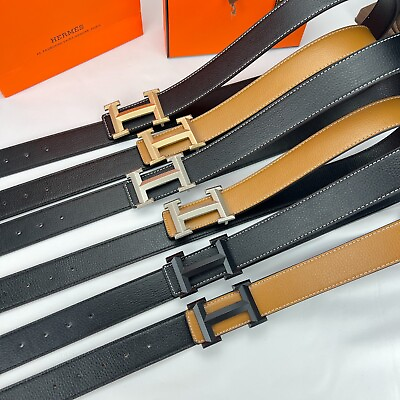 #ad Men#x27;s Luxury High end Handmade Letter Belt Popular Genuine Leather Belt $29.99