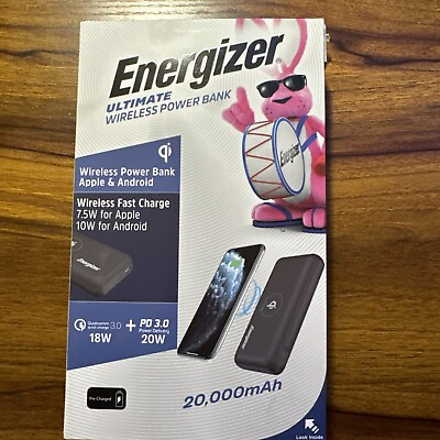 #ad Energizer Ultimate Lithium 20W Wireless Portable Charger QE20007PQ OPEN BOX $19.00