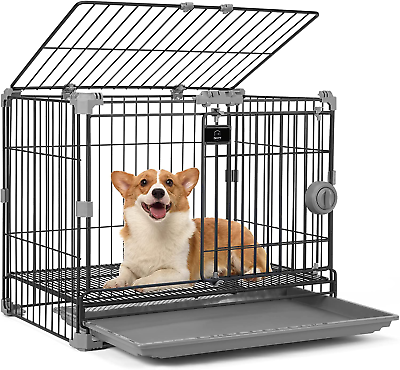 #ad FLARUZIY 24’’ Multifunction Thick Dog Crate Small Dog Kennel Dog Playpen with D $153.99