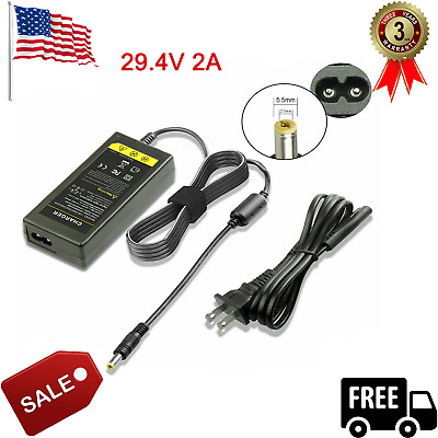 #ad 29.4V 3 Pin Charger Li ion Battery Pack Power Adapter for 24V Scooter E bike US $11.95