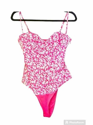 #ad NWT Zara Pink Floral Corset Style Bodysuit Size Small $23.00