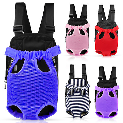 #ad Mesh Pet Puppy Dog Cat Backpack Carrier Head Legs Out Front Net Bag Tote Sling $10.82