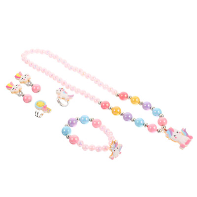 #ad Pretend Play Party Favors Adorable Cartoon Kids Pearl Jewelry Set Children $9.67