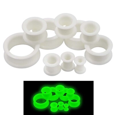 #ad 1 Pair Thick Silicone Ear Gauges Plugs Soft Flesh Tunnels Ear Stretchers 2g 1quot; $5.99