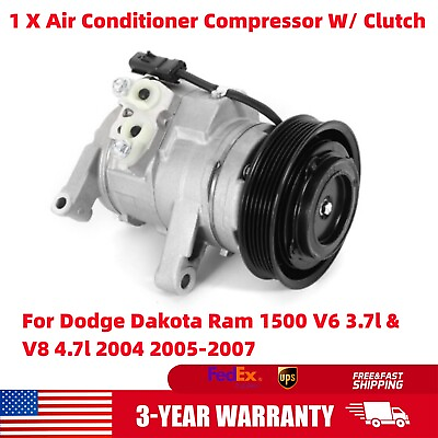 #ad A C AC Compressor CO 10800C For 200 2007 Dodge Dakota Ram 1500 3.7L amp; V8 4.7L $97.85
