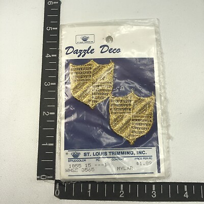 #ad 1 Dazzle Deco Patch Pack w 2 Gold Shield Patches C085 $5.39