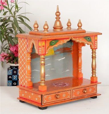 #ad Wooden Handcrafted Hindu Temple Mandir Pooja Ghar Mandapam for Worship Hawan 37E $237.17