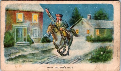 #ad Paul Revere#x27;s Ride Horse Night View Fischer Baking Company Newark NJ JQV4 $127.99