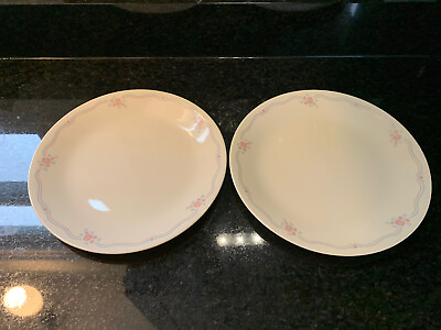 #ad Corelle Dinnerware ENGLISH BREAKFAST Dinner Plates 10.25quot; Beige pink blue 2 $4.90