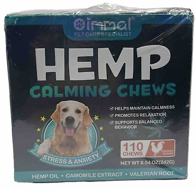 #ad Hemp Calming Chews for Dogs Anxiety and Stress Dog Natural Calming 110 Chew 7 26 $21.50