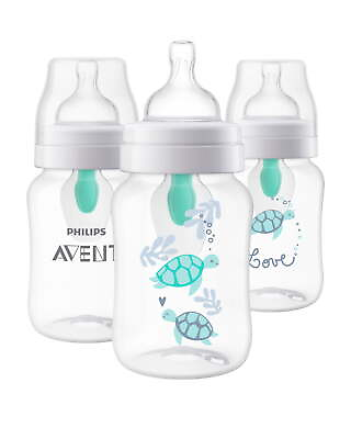 #ad Anti colic Baby Bottle with AirFree Vent with Turtle Design 9oz 3pk $23.97