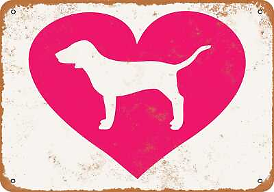 Metal Sign Clear Dog Inside a Heart Vintage Look $29.95
