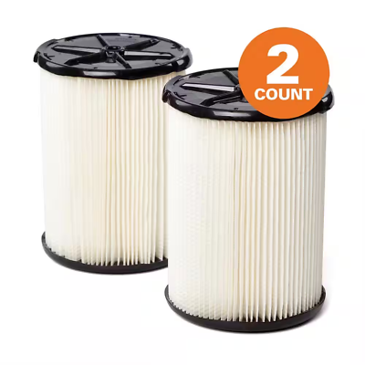#ad General Debris Pleated Paper Wet Dry Vac Cartridge Filter for 5 Gallon 2 Pack $44.27