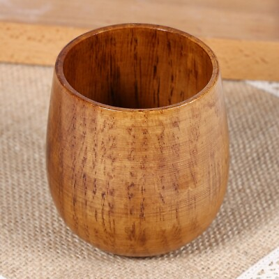 #ad Wooden Cup Primitive Log Color Handmade Natural Wood Coffee Tea Beer Juice AOS $9.26