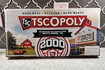 #ad Tscopoly Board Game Tractor Supply Company Opoly 2021 Celebrating 2000th Store $38.97
