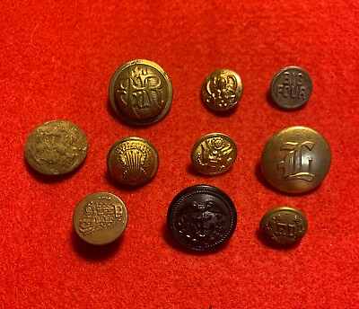 #ad CIVIL WAR ERA AND LATER MILITARY AND MORE BUTTON LOT OF 10... SEE PICS #BTL 9 $15.00