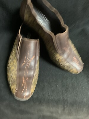 #ad Pikolinos Jerez Brown Leather Laser Cut Floral Slip On Loafers Women Size 37 6.5 $25.00