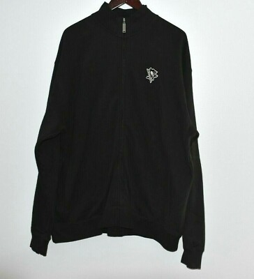 #ad Mens NWT LEVELWEAR Pittsburg Penguins Black Full Zip Sweater Size XL C $49.99