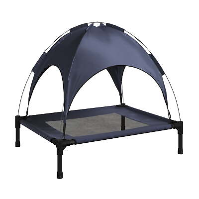#ad Elevated Dog Bed with Canopy Navy 30x24 $28.14