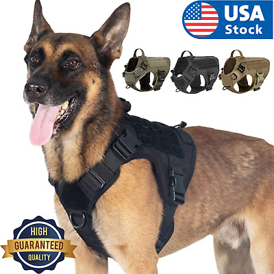 Tactical Dog Harness with Handle No pull Large Military Dog Vest US Working Dog $25.98