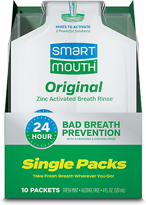 #ad SmartMouth Original Activated Mouthwash Adult Mouthwash for Fresh Breath for $15.55