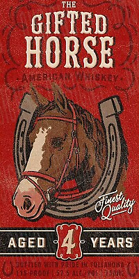 #ad Gifted Horse Whiskey Ad Metal Sign FREE SHIPPING Vintage Bar Decor $16.99
