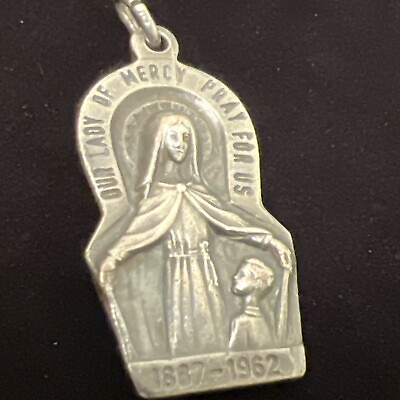 #ad Vintage MISSION OF OUR LADY OF MERCY PRAY FOR US CHICAGO Sterling Silver Charm $14.00