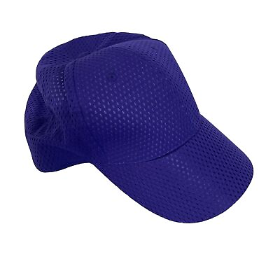#ad Vintage Cobra Cap Hat Blank Plain Curved Purple Hook Loop $8.98