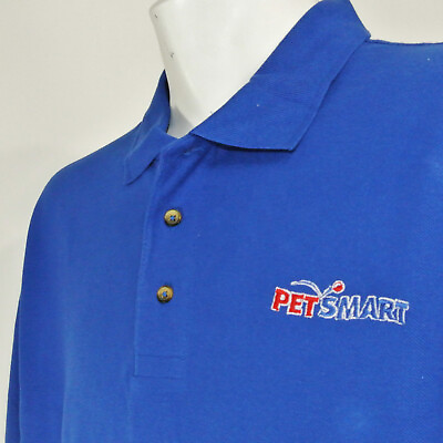 PETSMART Pet Store Employee Uniform Polo Shirt Blue Size XL NEW $28.32