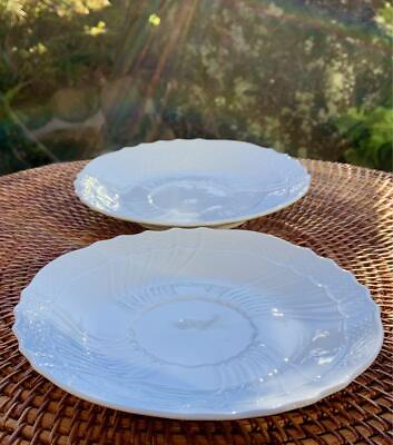 #ad Richard Ginori Set Of 2 Plates Gentle White $99.58