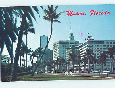 #ad Pre 1980 BISCAYNE HOTEL ON BISCAYNE BOULEVARD Miami Beach Florida FL F7047 C $2.75