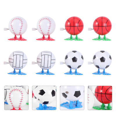 #ad 8Pcs Basketball Wind Up Toy Running Toy Kids Basketball Toys Kids Clockwork Toys $13.67