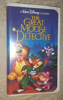 #ad The Adventures of the Great Mouse Detective VHS 1992 black diamond. $5.85
