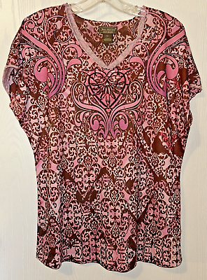 #ad 🔥 CLEARANCE FREE SHIPPING 🔥JANE ASHLEY WOMENS L BLOUSE TOP SHIRT CAP SLEEVES $9.00