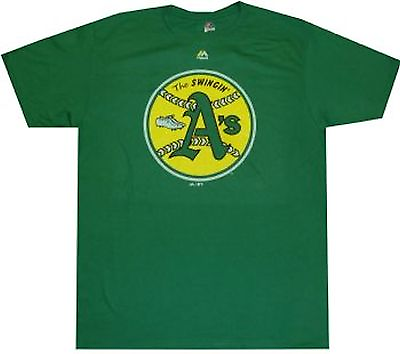 #ad Oakland Athletics Throwback Kelly Green 1971 Vintage Logo Slim Fit Shirt New tag $9.95