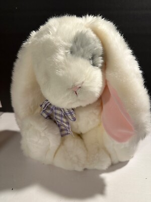 #ad Russ Target White Gray Patched Lopped Easter Bunny Rabbit Plush Stuffed 12quot; $17.00