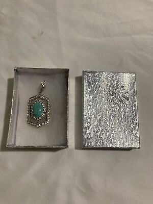 #ad Sterling Silver and Turquoise Pendant No Chain Just Pendent $12.99