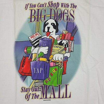 #ad Big Dogs Vintage T Shirt L Large Shopping Mall 1998 NEW Deadstock NWT #J34 $22.00