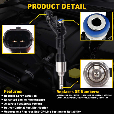 #ad For Land LR4 Rover Range Rover Sport Jaguar XF Fuel Injector Bosch 0261500298 $38.99